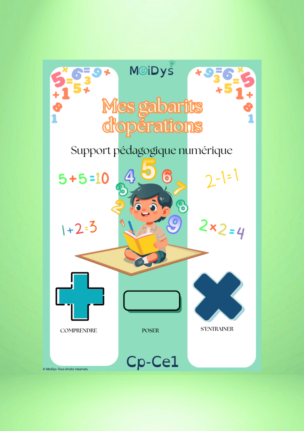 Mon aide aux opérations – Support visuel pour enfants DYS (CP à CE1)