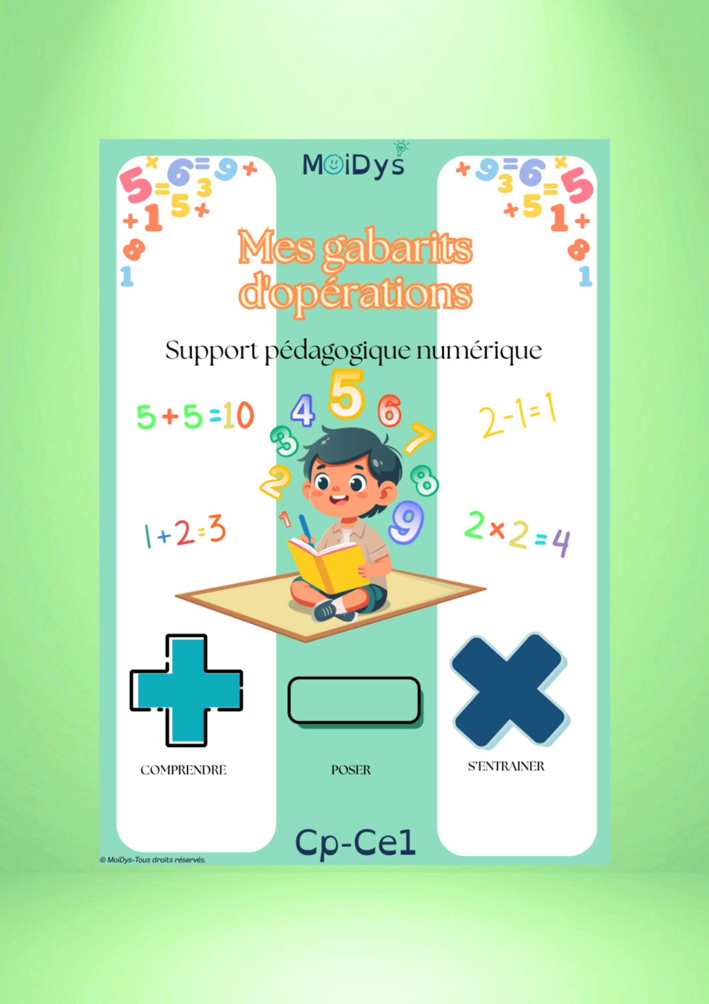 Mon aide aux opérations – Support visuel pour enfants DYS (CP à CE1)